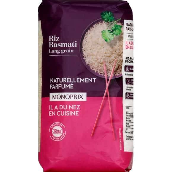 Monoprix Riz Basmati Naturellement Parfume 10 Minutes Le Paquet De 1 Kg