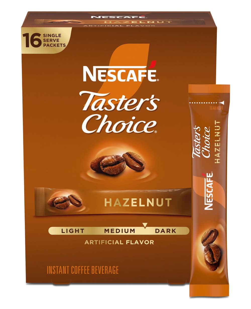 Nescafé Taster's Choice Coffee Packets, Hazelnut (1.69 oz, 16 ct)