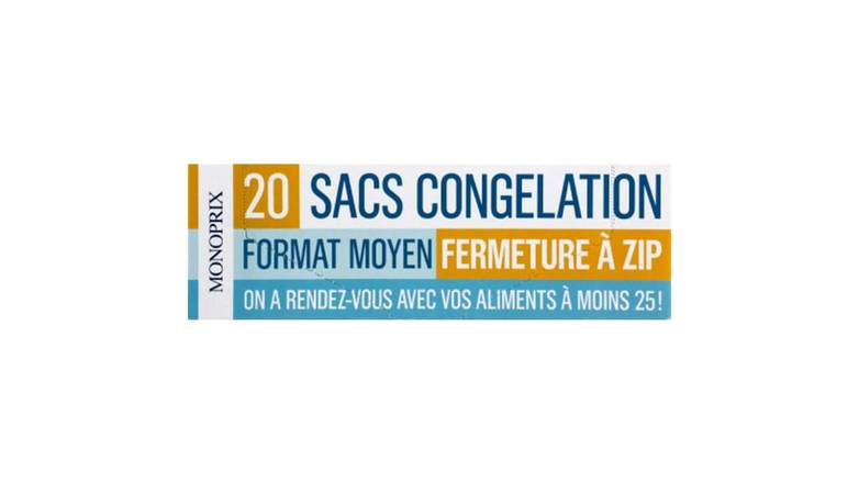 Monoprix - Sacs congélation fermeture à zip (moyen)