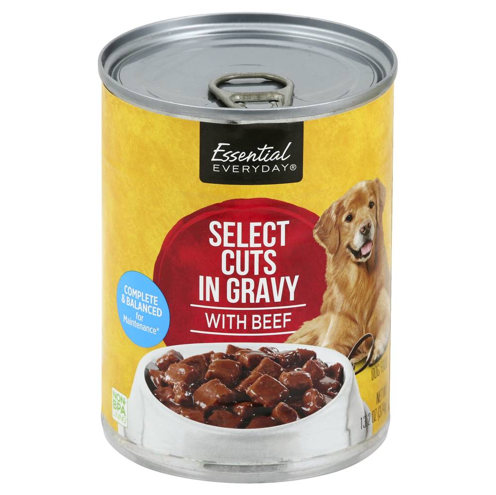 Essential Everyday Select Cuts in Gravy With Beef Dog Food (13.2 oz)