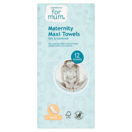 Sainsbury's For Mum Maternity Maxi Towels (12 pack)