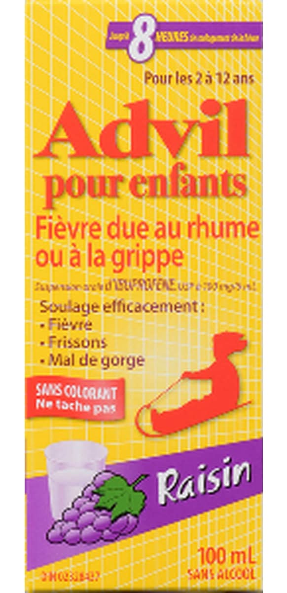 Advil Children's Oral Suspension Grape 100 mg (1 ml)