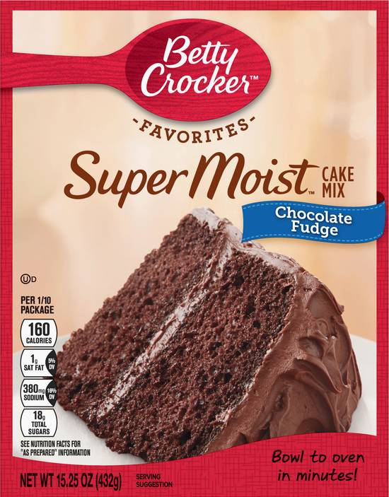 Betty Crocker Super Moist Chocolate Fudge Cake Mix