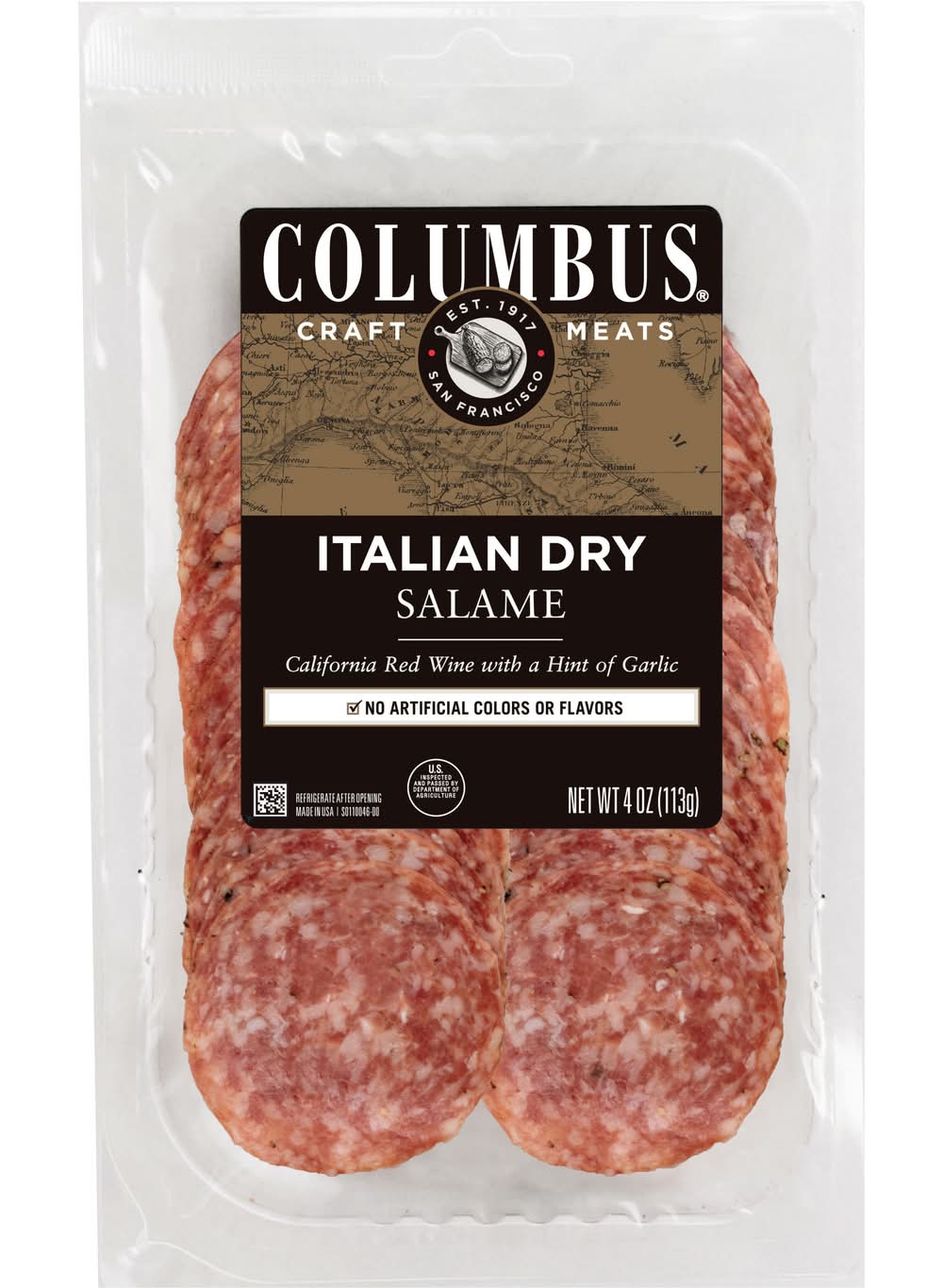 Columbus Italian Dry Salame, Garlic (4 oz)