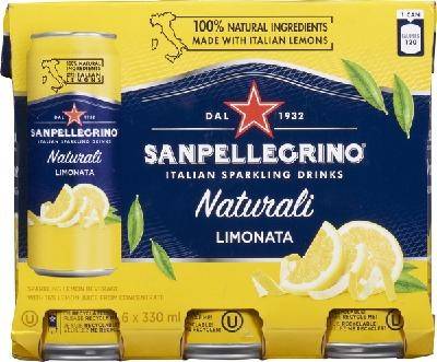 San Pellegrino Limonata Italian Sparkling Drinks (6 ct, 330 ml)