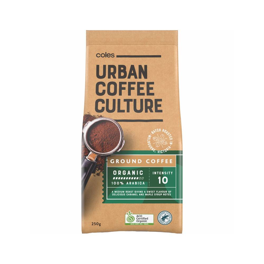 Coles Urban Coffee Culture Organic Ground 250g