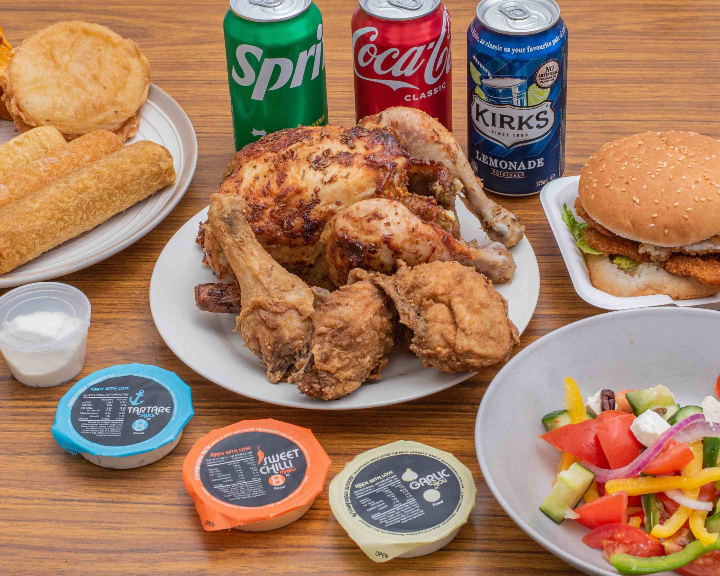 Four Season's Charcoal Chicken Restaurant Menu Takeout in Melbourne