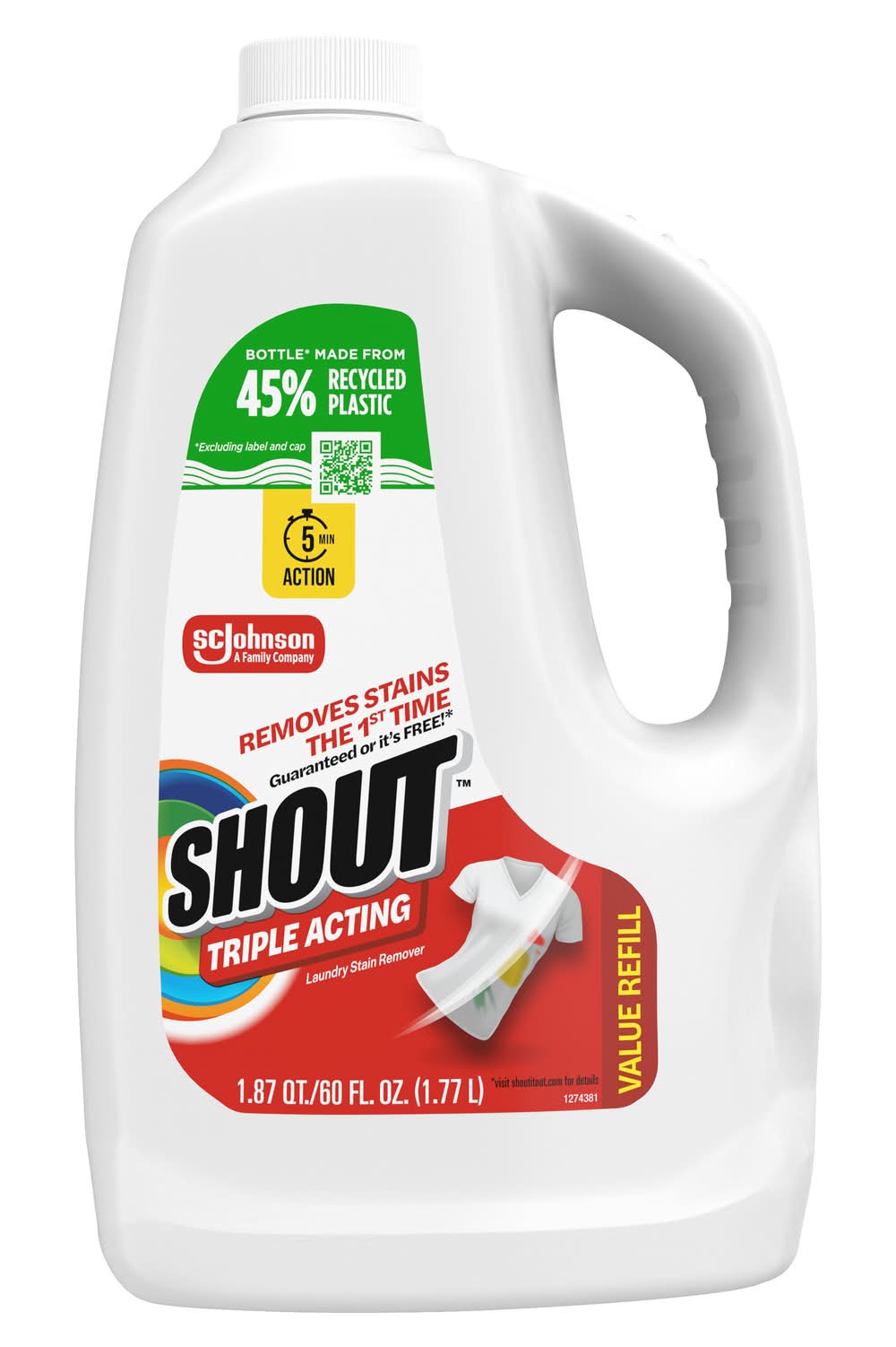Shout Triple-Acting Value Refill Laundry Stain Remover (60 fl oz)