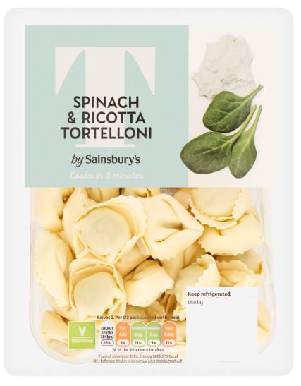 Sainsbury's Spinach & Ricotta Tortelloni (300g)