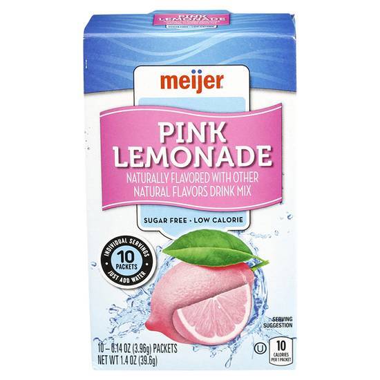 Meijer Pink Lemonade Drink Mix, 10 Count