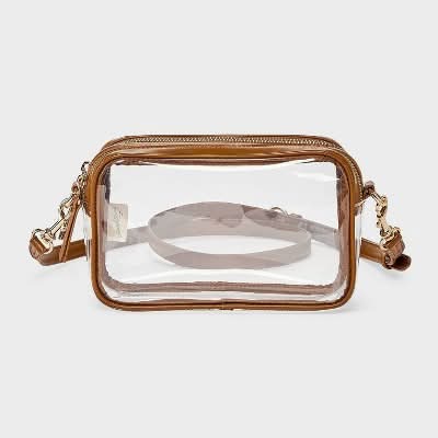 Universal Thread Double Zip Camera Crossbody Bag, Clear