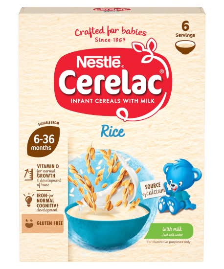 Cerelac 6-36 M, Infant Cereals With Milk Rice (160g)