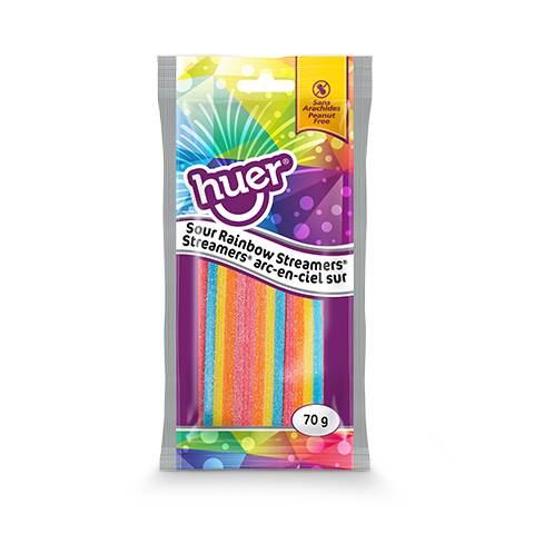 Huer Sour Rainbow Streamers Candy Belts (70 g)