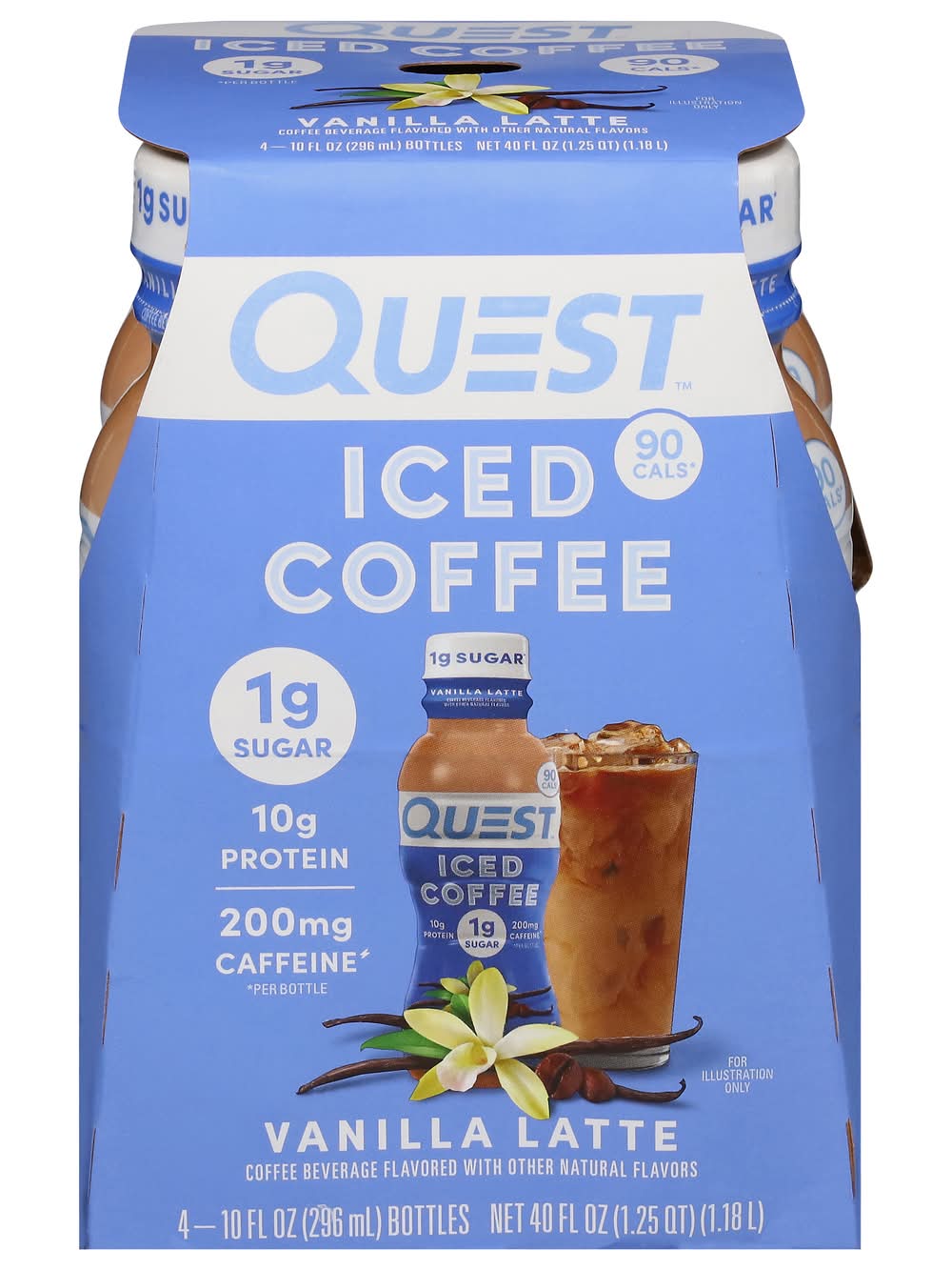 Quest Nutrition Iced Coffee, Vanilla Latte (4 x 10 fl oz)