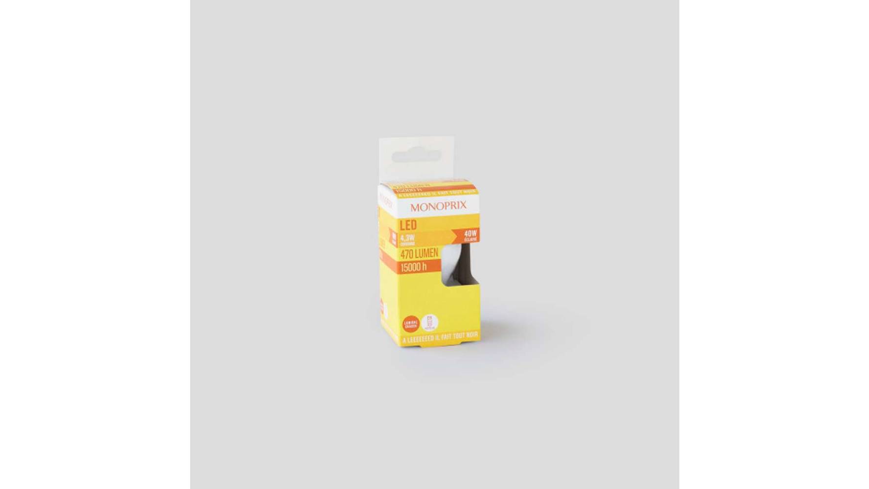Monoprix - Ampoule led sphérique 40w 470 lumen, E14