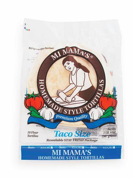 Mi Mamas Taco Size Flour Tortilla 10Ct