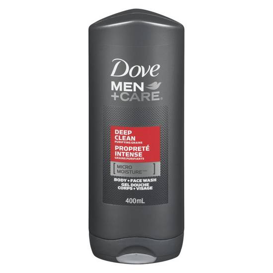 Dove men gel douche corps et visage au parfum propreté intense, men+care (400 ml) - men+care deep clean body and face wash (400 ml)