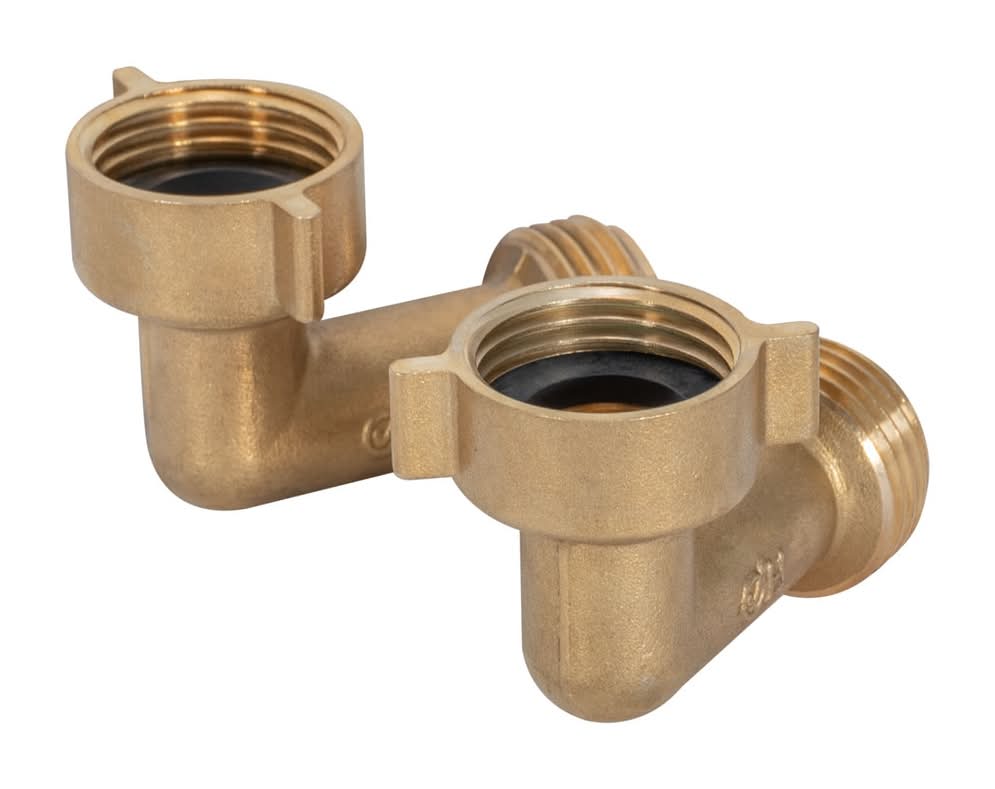 EASTMAN 2 -Pack 3/4 -in MHT Inlet x 3/4 -in FHT Outlet Brass Washing machine connector