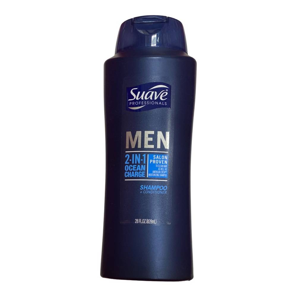 Suave Professionals Mens Shampoo Conditioner 2 in 1 Ocean Charge (28 fl oz)