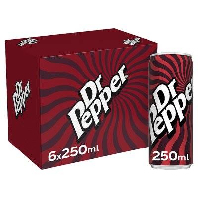 Dr Pepper Soft Drink (6 ct, 250ml)