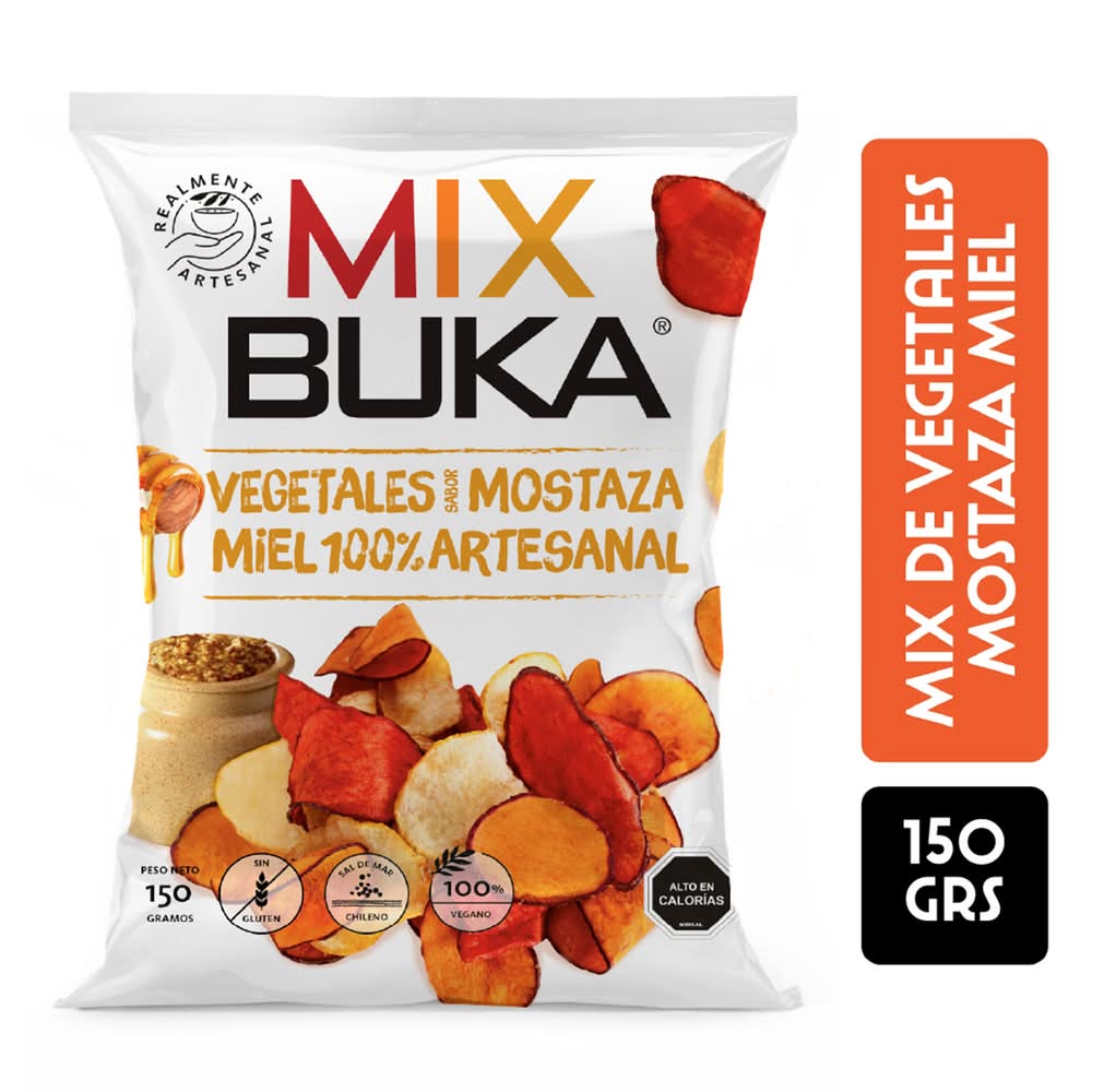 Buka · Mix de vegetales con mostaza y miel 100% artesanal (150 g)