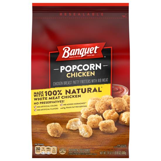 Banquet 100% Natural Chicken Breast Popcorn