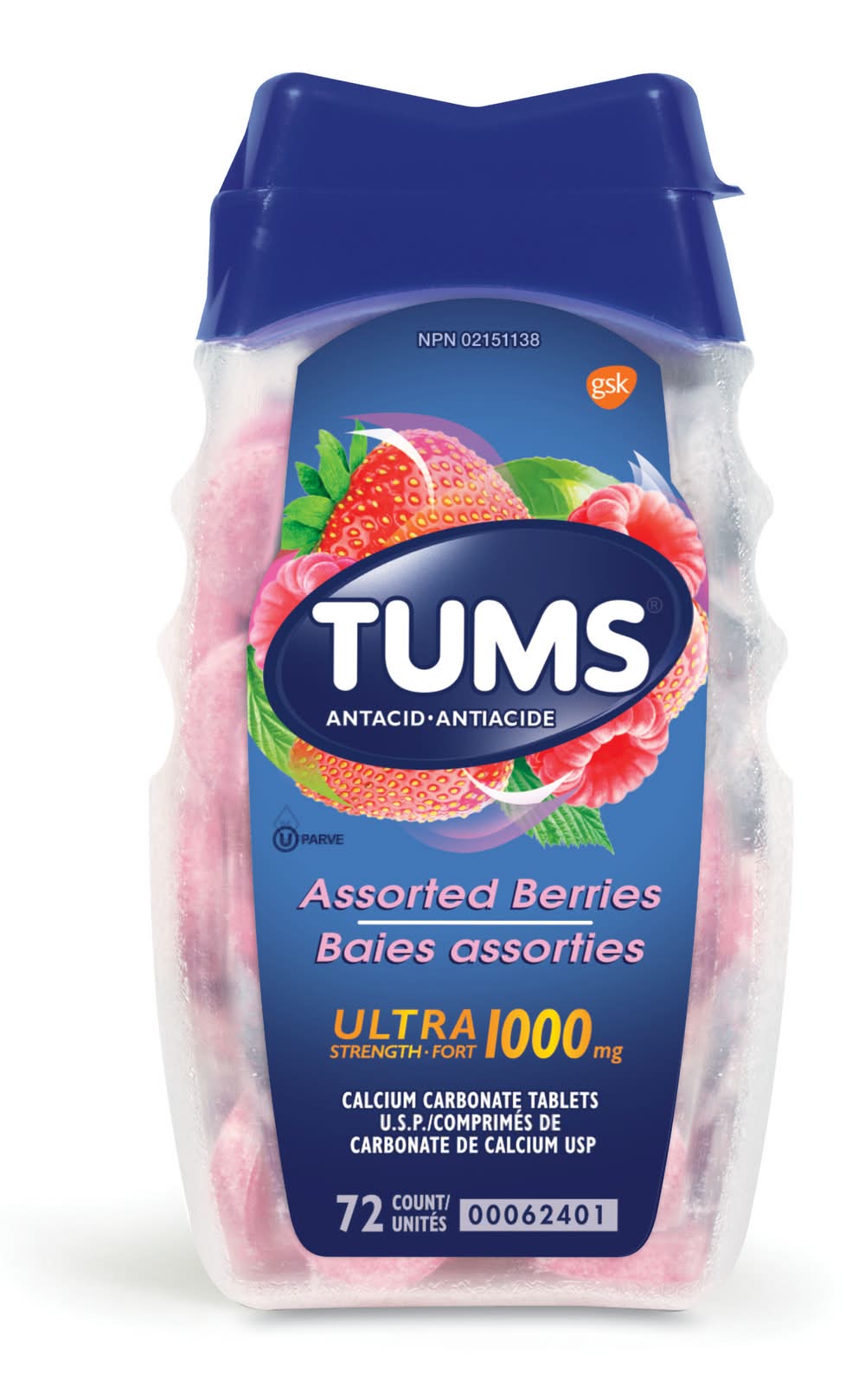 Tums Antacid For Heartburn Relief Tablets 1000 mg (75 g)