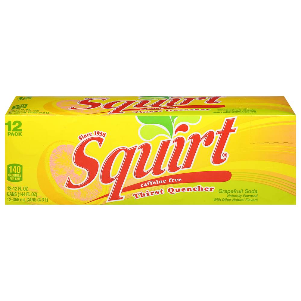 Squirt Caffeine Free Soda, Grapefruit (12 fl oz)