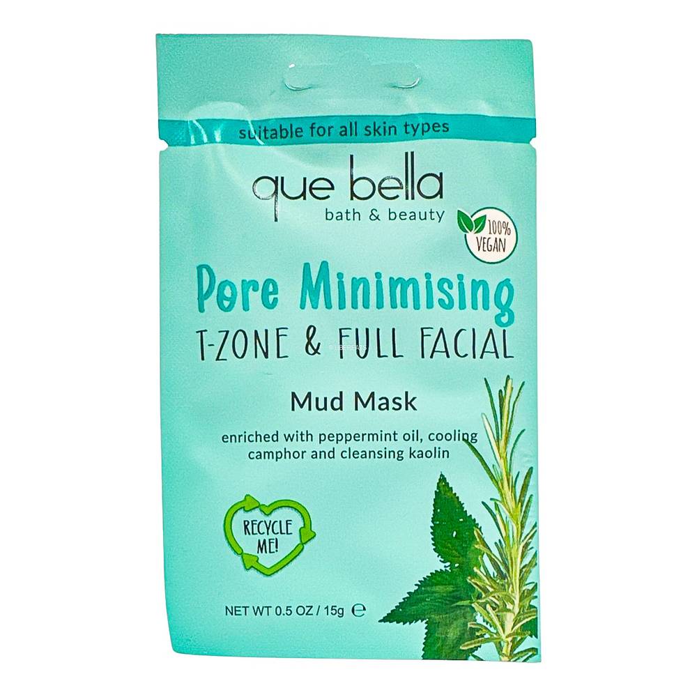 Que Bella Beauty Pore Minimising T-Zone & Full Facial Mud Mask