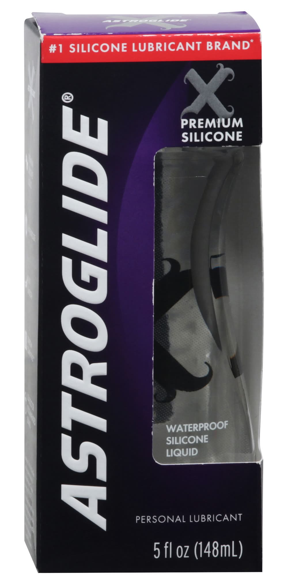 Astroglide X Premium Waterproof Silicone Liquid Personal Lubricant (5 fl oz)