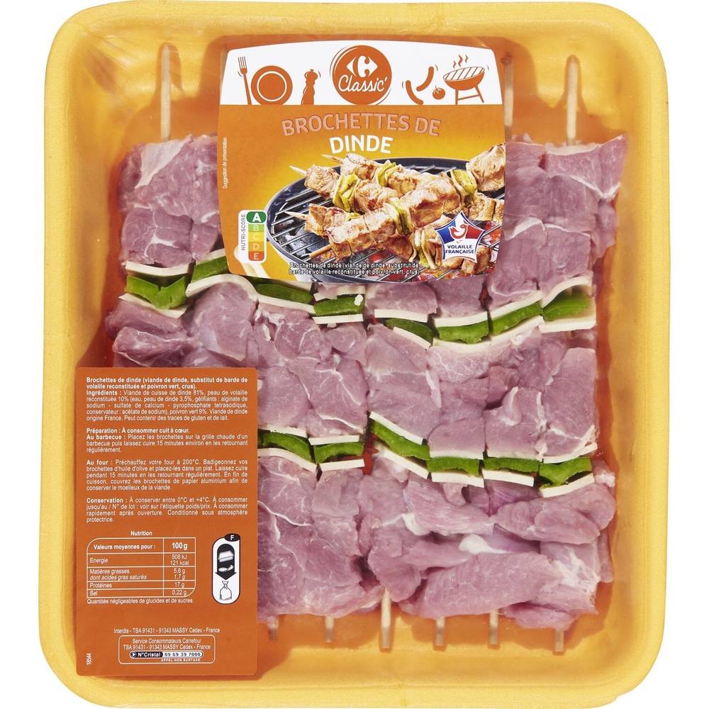 Carrefour Classic' - Brochettes de dinde (8)