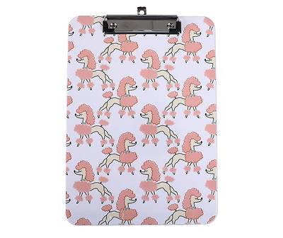 Big Lots Pink Poodle Injection Clipboard