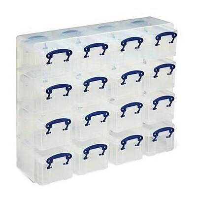 Really Useful 16 Drawer General Storage, Clear (16X0.3CORG)