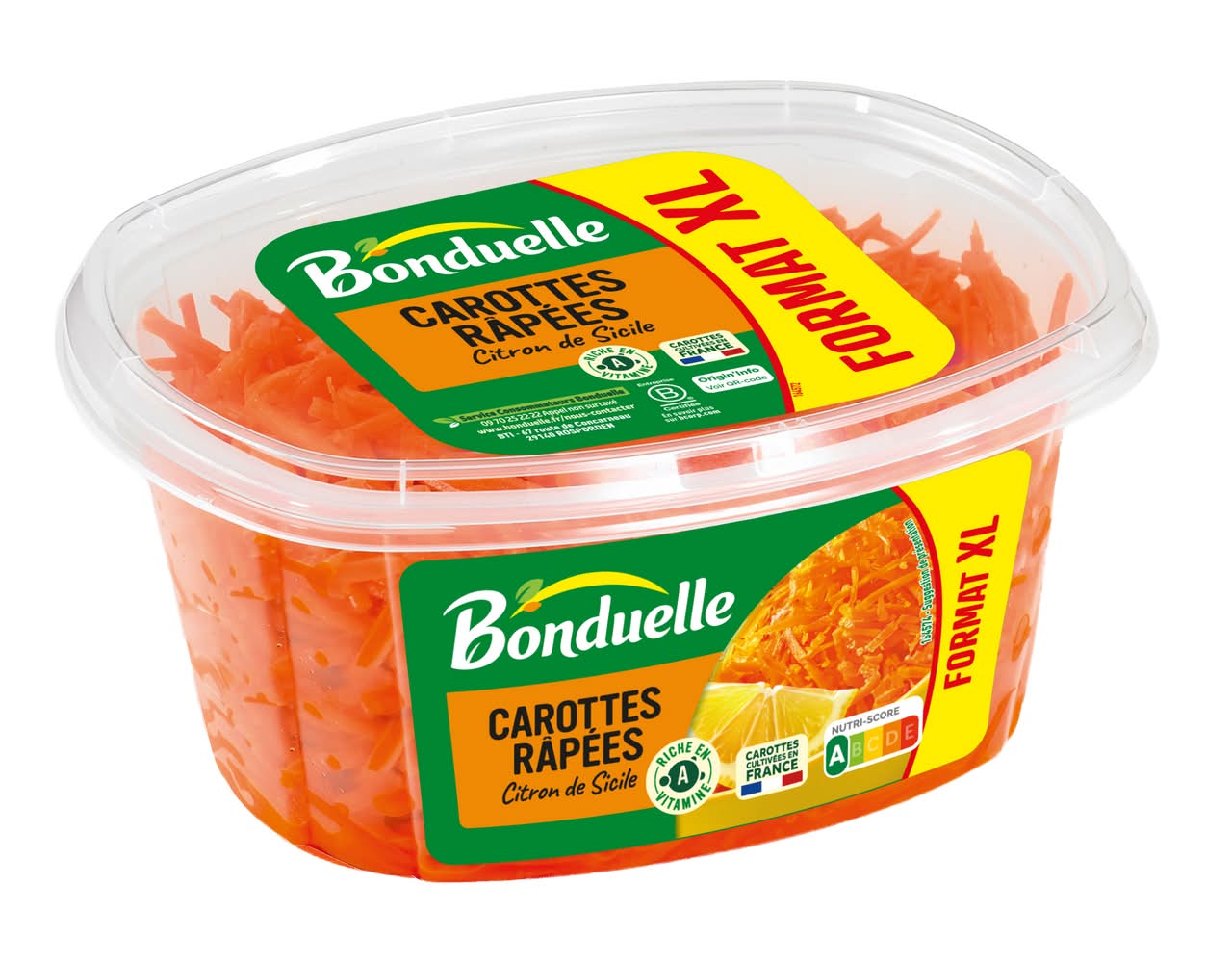 Bonduelle - Carottes râpées citron de sicile (500g)