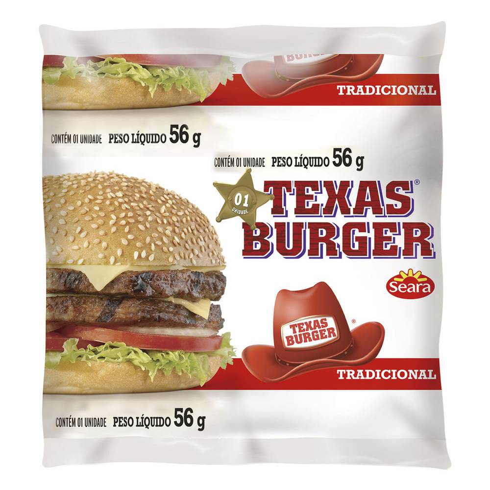 Seara hambúrger misto congelado texas (56 g)