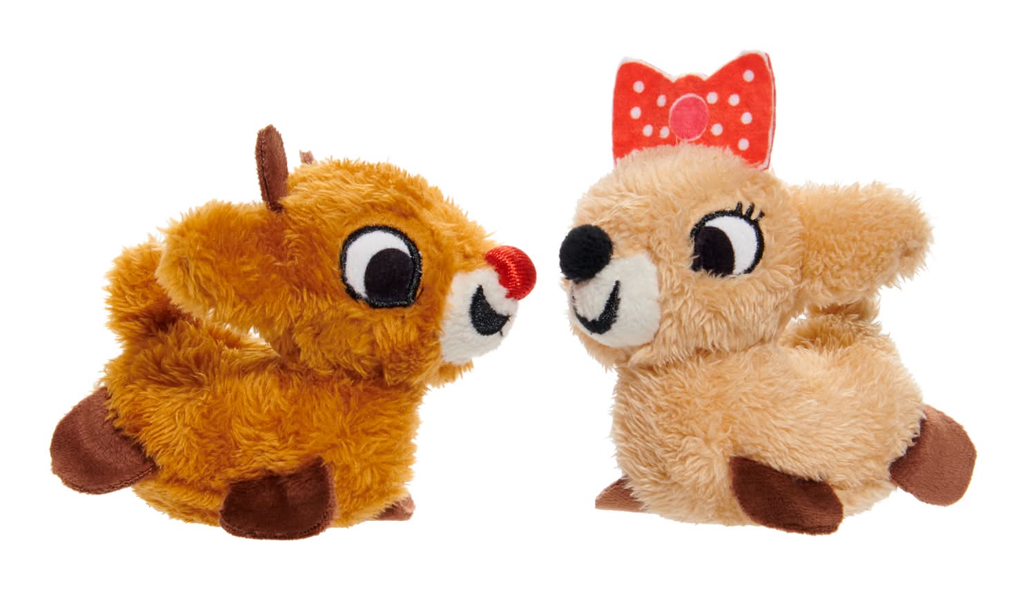 Bark Rudolph & Clarice Plush Dog Toys, Small (2 ct)