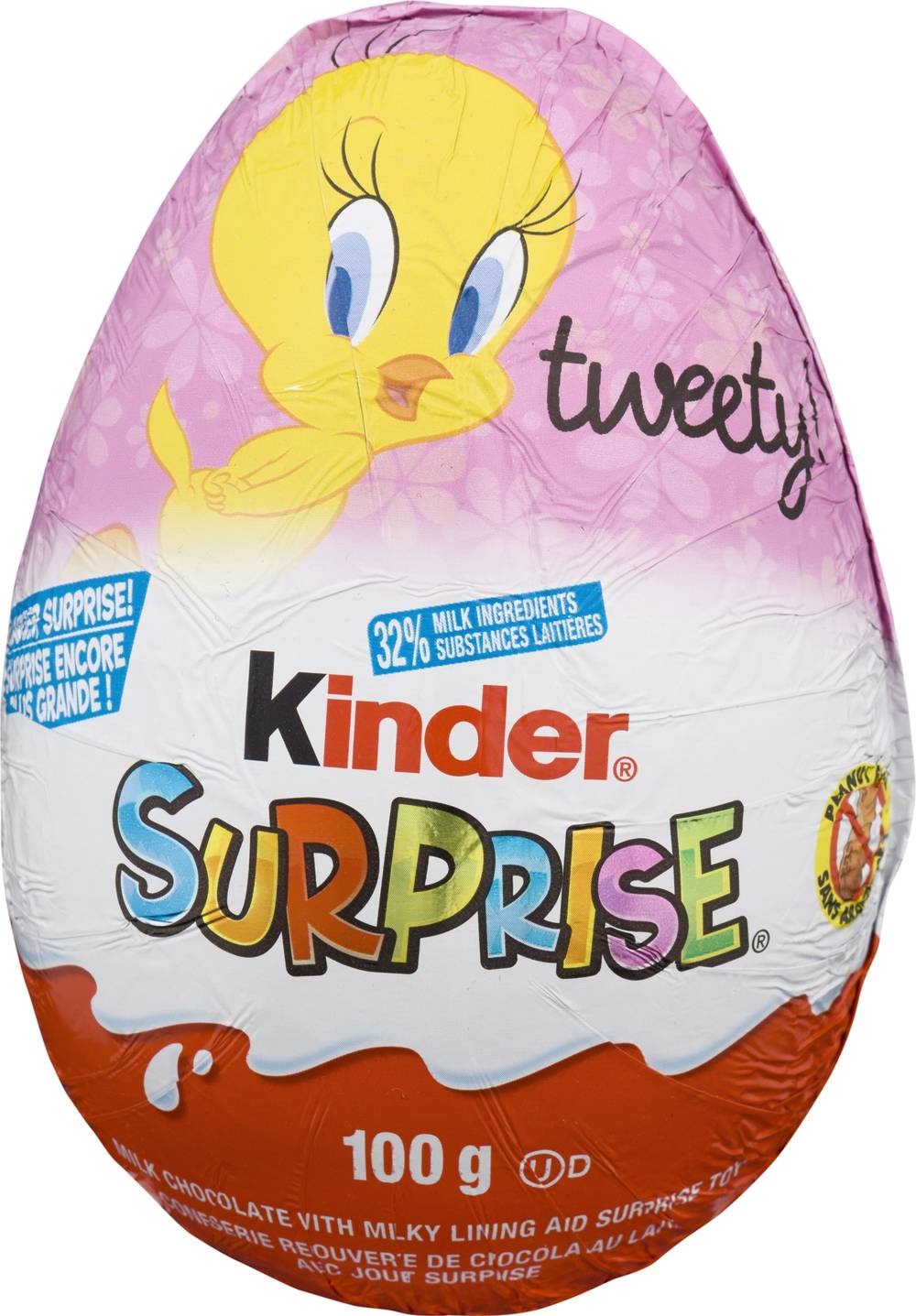 Kinder Uovo Pink Surprise Milk Chocolate & Toy (100 g)