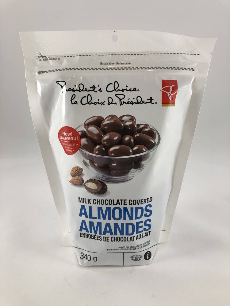 President's Choice Milk Chocolate Covered Almonds (340 g)