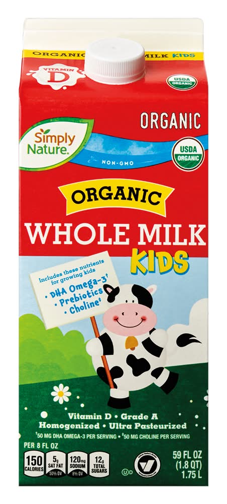 Simply Nature Organic Whole Milk For Kids (59 fl oz)