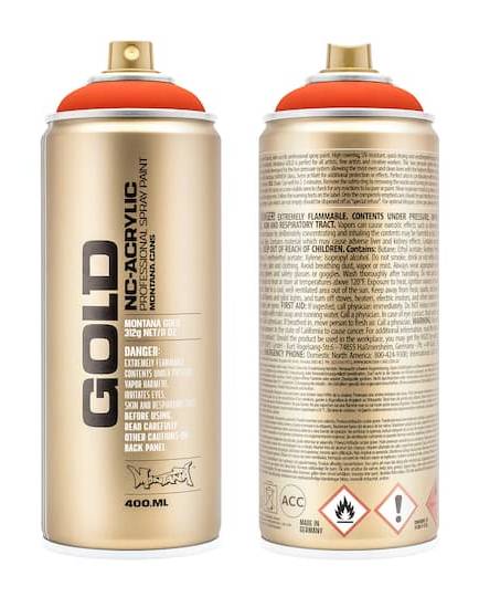 Montana Gold Flash Color Spray Paint Can, F2000 Power Orange