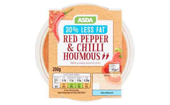 Asda Red Pepper & Chilli Houmous 200g