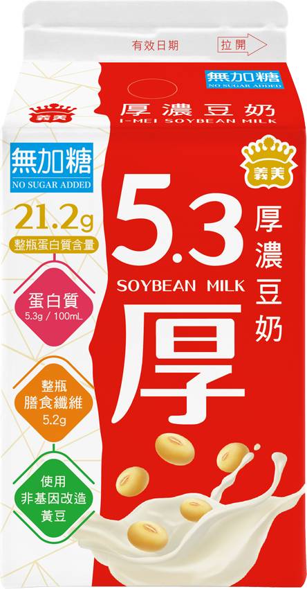 義美無加糖厚濃豆奶