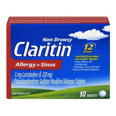 Claritin Allergy & Sinus Relief Tablets (10 units)