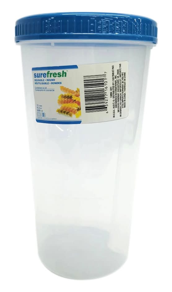 Surefresh Plastic Canisters With Twist on Lids 3 Qt