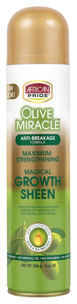 African Pride Olive Miracle Magical Growth Sheen Hair Spray (8 oz)