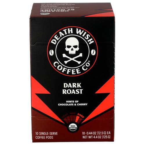 Death Wish Coffee Co. Organic Coffee Co. Single Serve Coffee Pods