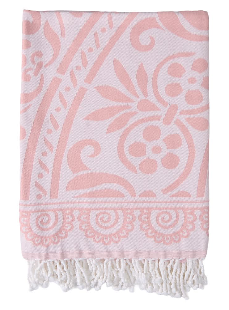 KIRKTON HOUSE Beach Cloud Towel, Pink Mandala