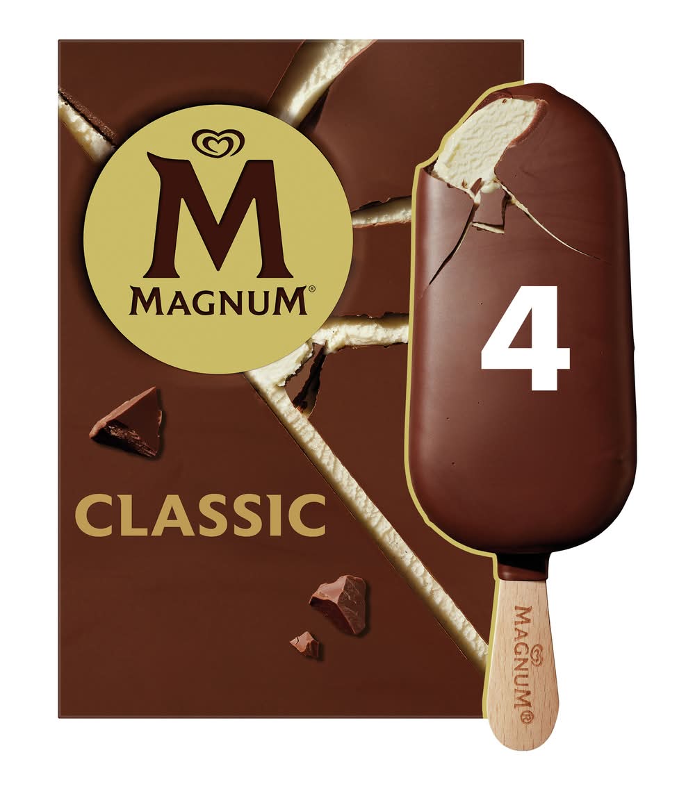 Magnum Ice Cream Bars, Classic (400mL, 4 pack)