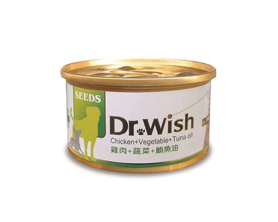 【惜時Dr.Wish】狗罐雞+菜+鮪魚油(綠)85g#20665777