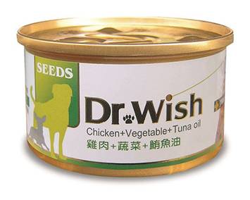 【惜時Dr.Wish】狗罐雞+菜+鮪魚油(綠)85g#20665777